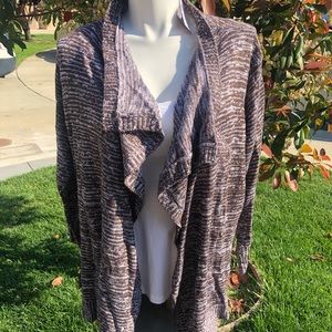 NWT Brown/White Cardigan Avenue Size 26/28